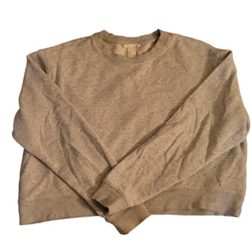 H&M Basics Gray-White Cropped Sweater